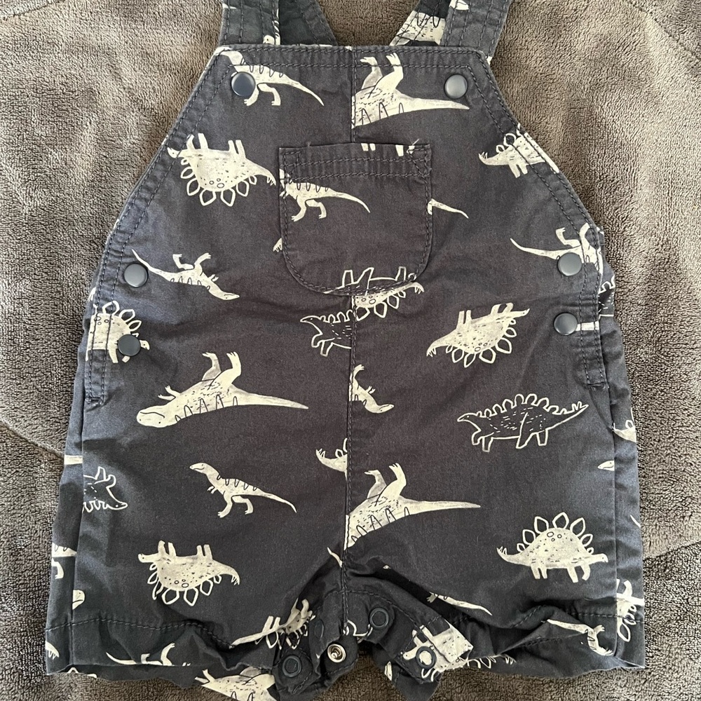 Dinosaur Print Baby Boy 3m Overalls